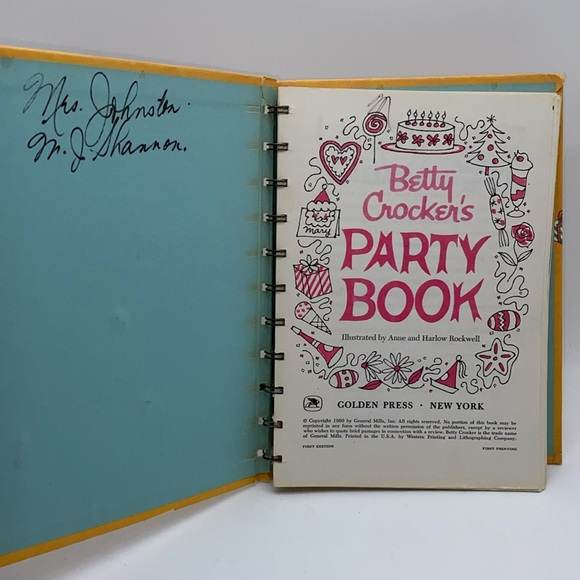 1960 Betty Crocker’s Party Book First Edition Hardcover Spiral Bound Cookbook - Picture 4 of 13